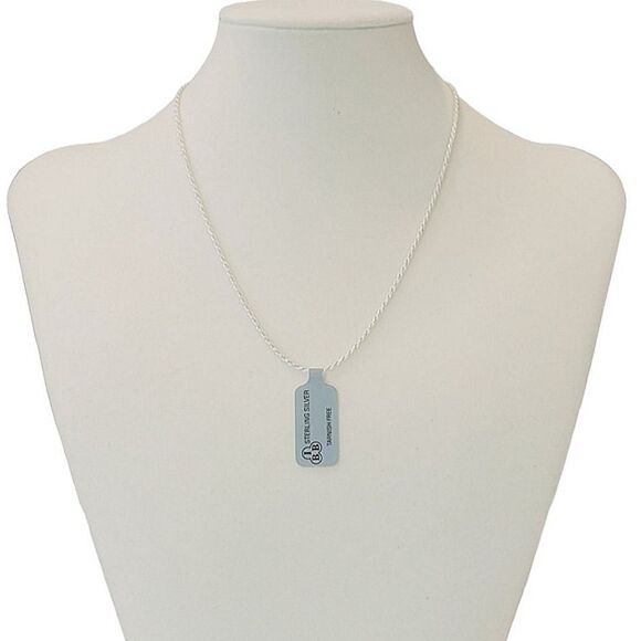 IBB Sterling Silver Diamond Cut Rope Necklace Chain 18" - Picture 1 of 5